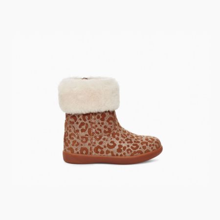 UGG Jorie II Glitter Leopard - Boots Småbarn - Brune (NO-D551)